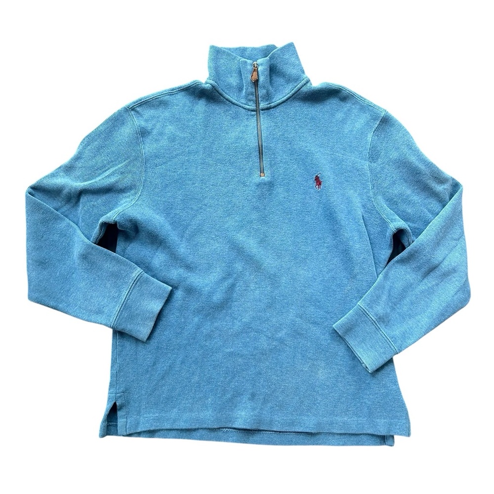 Ralph Lauren Men's Blue Zip-Up Sweater